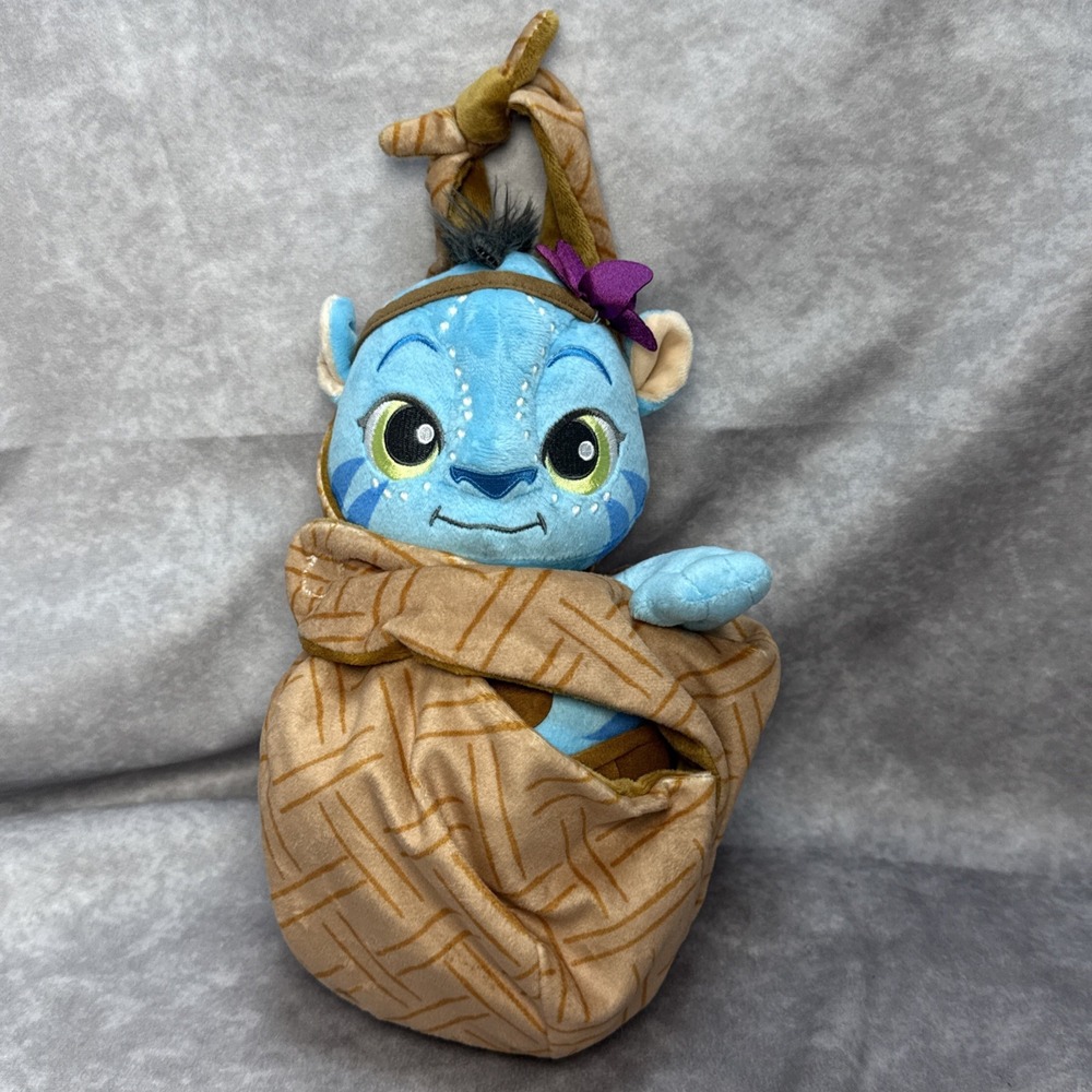 Disney Parks Pandora Na'vi Baby Plush Avatar Blanket Pouch Stuffed Toy Swaddle